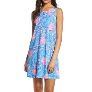 Lilly Pulitzer Blue and Pink Sleeveless Dress